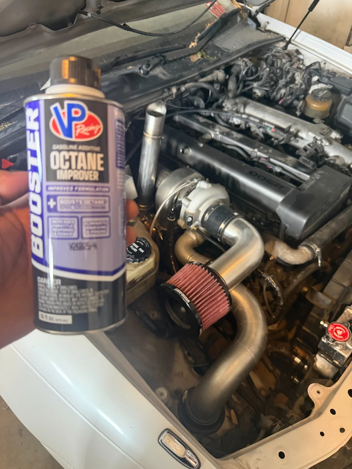 Turbocharged Toyota engine bay