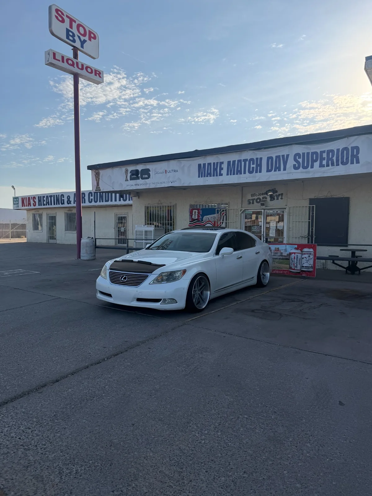 White Lexus sedan